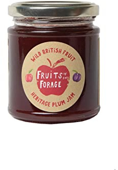 Fruits of the Forage Heritage Plum Jam, Made with a Variety of Heritage Plums. Vegan Friendly, Sustainably Sourced & 100% Recyclable Packaging, Glass Jar (1 x 210g)