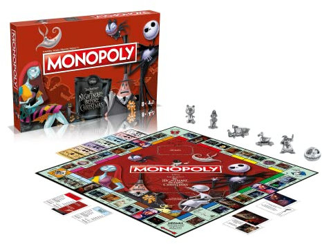 Winning Moves Monopoly ETRANGE NOEL DE MR JACK - Brettspiel, 2-6 Spieler, ab 8 Jahren