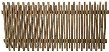 Forest Garden 6ft x 3ft (1.83m x 0.9m) Pressure Treated Contemporary Picket Fence Panel - Pack of 4