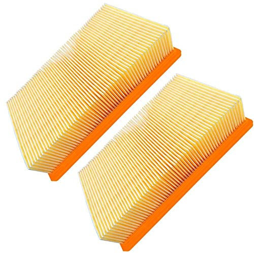 2 x Flat Pleated Filter Kompatibel mit Kärcher 6-904-360.0, 6.904-367.0, 6.907-012.0, 6.907-242.0, 6904208, 6904190, 6.904-176.0, Bosch 2607432034, 2607432033, D279015, 0702400191