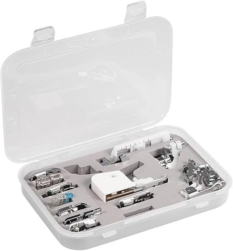 Honiwu 15pcs Sewing Machine Feet, Sewing Machine Accessories, Sewing Machine Presser Walking Feet Kit Compatible for Brother,Janome, Singer and Other Multifunctional Sewing Machine