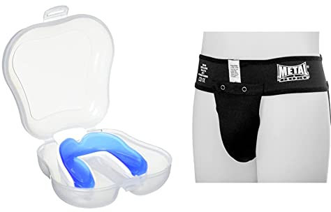 Metal Boxe MB459 Protège dents Junior Blanc & Garçon Coquille Slip, Noir, FR : XXS (Taille Fabricant XXS) EU