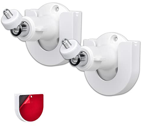 VIEWZONE Adjustable Mounting Bracket for Ring Indoor Cam and Outdoorcamera Battery, Adhesive wall Mount Base and Bracket, 2-Pack