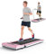 Dskeuzeew Tapis roulant pieghevole, 1-10km/h, 3.0HP, Con telecomando e schermo di visualizzazione LCD, Lettore musicale Bluetooth, Touch screen, Capacità massima di carico: 120kg (Rosa)