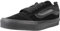 Vans Knu Skool Chaussures de skate pour homme - Baskets basses en daim - Fermeture à lacets - Noir monochrome, Noir Monochrome, 8 Women/6.5 Men