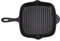 Grillpfanne, Doppelter Auslass, Parallele Grate, Gusseisen-Grillpfanne, Eisenmaterial, Große Pfannenkapazität für das Heimrestaurant (28CM)