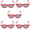 5-Pack Red Children's Circular Polarized 3D Glasses for Passive 3D TVs