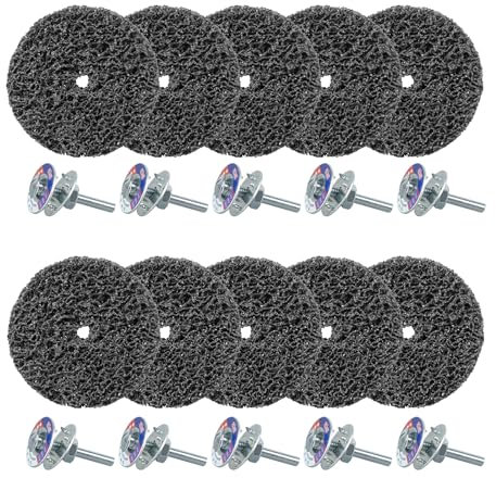 SALI 10 Stück CSD Scheibe 100mm CBS Schleifscheibe Set Schwarz Grobreinigungsscheibe Reinigungsscheibe Schleifscheiben für Winkelschleifer Reinigung Entfernen von Farbe Rost Schweißnähten Oxyden