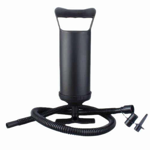 Chantwon Bomba de mano doble rápida inflador manual bomba de aire inflable portátil con 3 boquillas para exterior, flotador, colchón, piscina, juguetes inflables