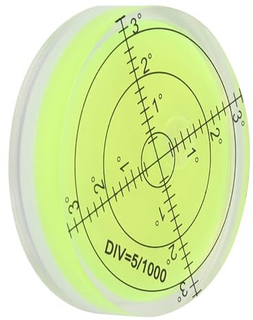 Burbuja de Nivel Redonda de 60 Mm de Diámetro con Escala, Transparente como el, Herramienta de Medición de Diámetro de Detección de Dirección Fácil para Calibración de Equilibrio