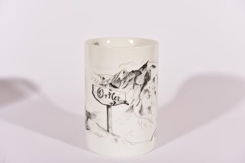 Thomas Kubitz Fine Art Porzellantasse mit Ortler und Payerhütte, Suedtirol