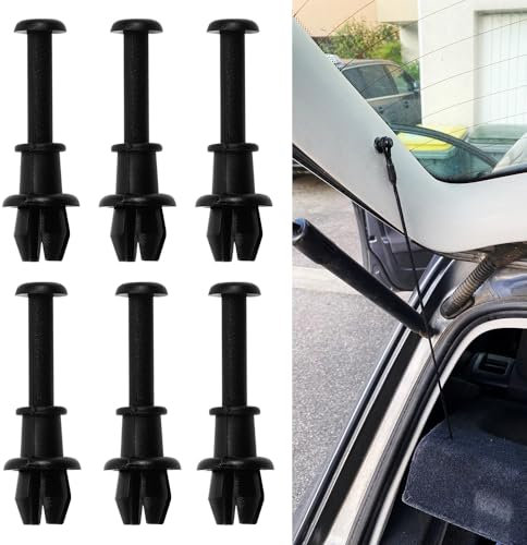 YAANBUNB 6 Stück Hutablage Haltegurt Hutablage Clips Auto Kofferraumabdeckung Clips Hutablage Auto Befestigung Nylon Hutablage String Clips Halter Schwarz Hakenhalter Hutablage Knopf Halter Pivot Peg