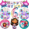 Ctxtqtdt 23 Stück Gabys Dolhouse Geburtstagsdeko 6 Jahre Mädchen, Gabys Dolhouse Luftballons Geburtstag Set, Kindergeburtstag Folienballon, Geburtstag Party Deko Ballons Set für Kinder (6)