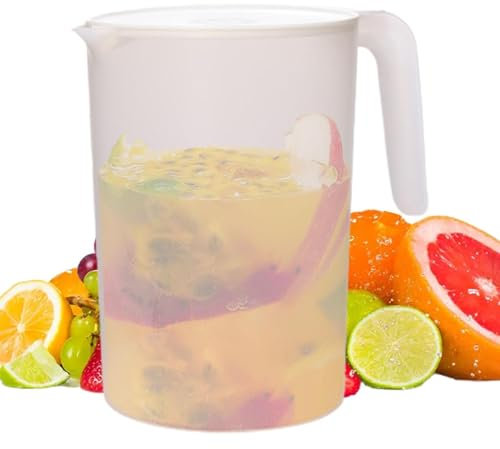 Iced Tea Pitcher - 2 Liters Tea Pitchers with Lid | Household U-Shaped Spout Water Pitchers for Cold and Hot Water, Tea Juice Drinks Storagge Jug, 2L Simple Leak Proof Tea Pitcher