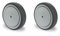 Abrollwerk Juego de 2 ruedas empotrables de 125 mm, incluye eje, rodillo de aparatos, rodamientos de bolas T.P.E. robustas y suaves, ruedas de transporte para muebles, ruedas industriales
