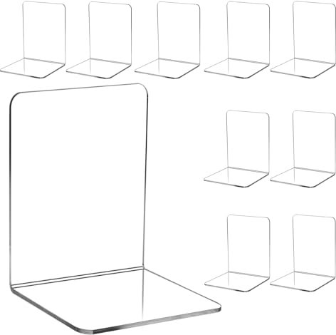 Mozvvco Serre Livres en Acrylique Transparent, Serre-Livres pour Cale Livre Serre Livre Original Chambre à Coucher, bibliothèque, Bureau, école et Bureau