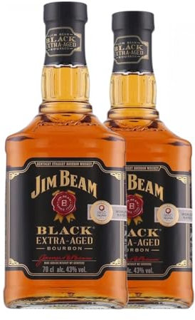 Whisky Bourbon Jim Beam Black Extra Aged 70 cl (Karton mit 2 Flaschen von 70 cl)