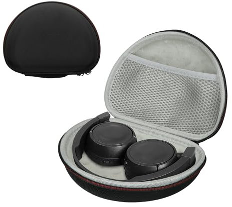 kwmobile Headphone Case Compatible with JBL Tune 600 / 500BT / 510BT / 520BT / 760 NC / 660BTNC / 710BT - Hard Shell Headphones Zipper Holder - Black