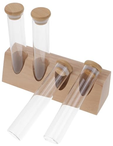 Alipis Set Porta Capsule Per Chicchi Di Caffè Con Supporto in Legno Contenitore in Per Caffè Tè Caramelle