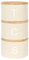 Harbour Housewares Stackable Tea Coffee Sugar Canisters with Bamboo Lids - Cream - Stacking 3pc Tea Coffee and Sugar Canisters Set Airtight Kitchen Organiser Food Storage Jars