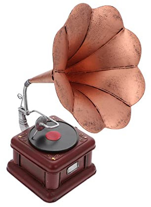 Alipis Retro Phonograph Model Decorative Phonograph Ornament for Home Office Desktop Adornment Vintage Prop