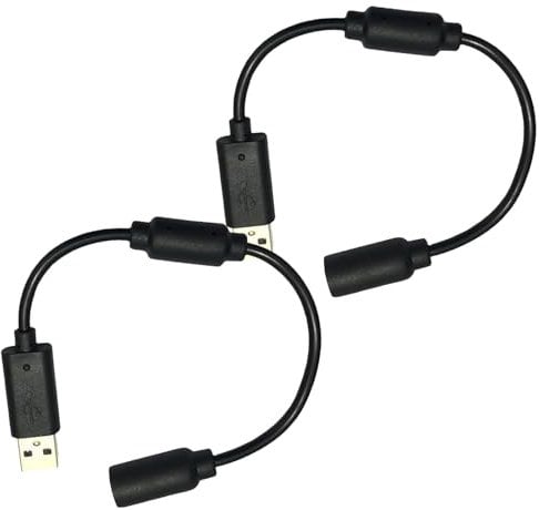 YIAJIA 2 Pack USB Breakaway Cable for Logitech G920 Driving Force, Replacement Xbox One Xbox 360 Xbox Series X/s PC Guitar Hero Ferrari Racing Wheel Cord