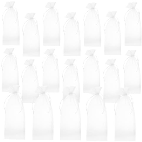 Netzgewebe Weinbeutel Weiß Kordelzug Organza aus Halloween Party