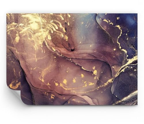 ARTTOR Papier Peint Panoramique Standard - Pierre Or Marbre - 300x210 cm - Revêtement mural décoration Moderne Décoration Wallpaper Design Tableaux Muraux Photo Salon Chambre - WF1AA300x210-4714