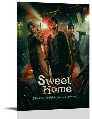 YWRRWQBER Sweet Home TV Series 1 Posters Aesthetic Wall Art Canvas Decor Vintage Poster Decorative Painting for Living Room Bed Room 08x12inch(20x30cm) Frame-style