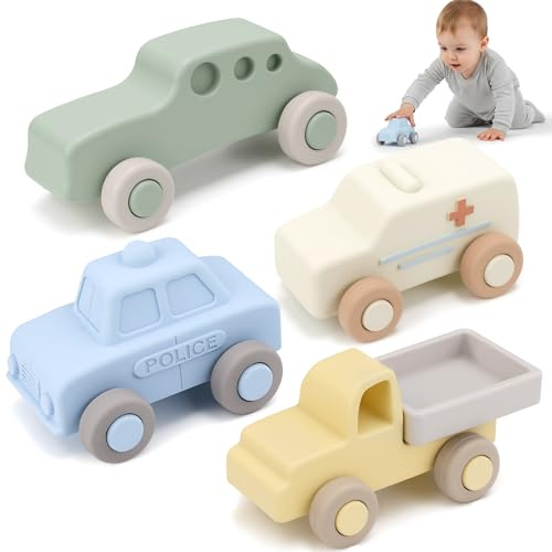 Vanplay Cars Juguetes Silicona Coche Bebe Juguetes Montessori Juguetes Niños 1 Año Garaje Coches Juguete Regalo Bebe 1 Año