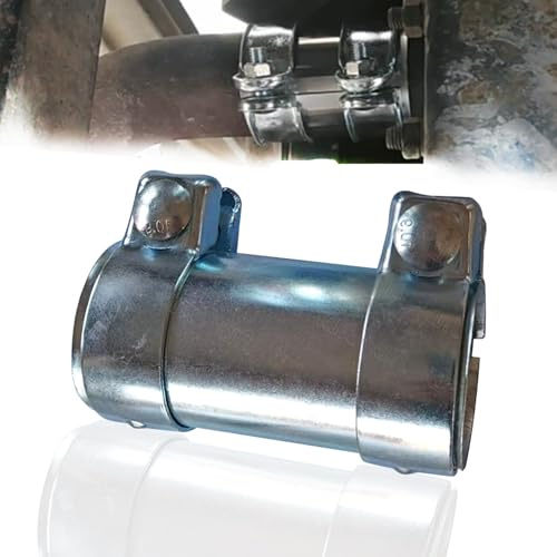 Exhaust Clamp Pipe Connector, 50mm X 125mm Stainless Steel Exhaust Sleeve | Exhaust Clamps Exhaust Tube Pipe Clamp Coupler for VW Audi Most Models