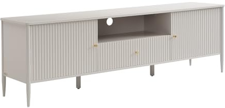 Vente-unique - TV-Board Calitaro Holz Beige 178 cmx40 cm | Gestreifte Fassade im angesagten Look