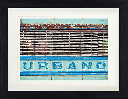 1art1 Oldtimer Poster Urbano, Kubanischer Bus Gerahmtes Bild Mit Edlem Passepartout | Wand-Bilder | Im Bilderrahmen 40x30 cm