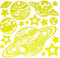 alles-meine.de GmbH 17 TLG. Wandtattoo/Fensterbild/Sticker Glowing in The Dark - Planet Erde Planeten Sterne leuchtet im Dunkeln Glow