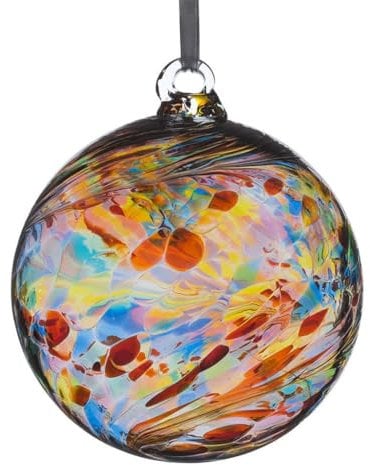 Freundschaftskugel zum Aufhängen, Glas, 8 cm, Mehrfarbig