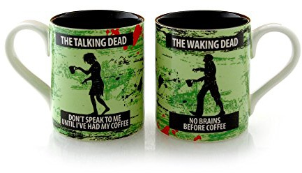 Our Name is Mud Zombie Coffee Mug Set- Female and Male Talking Walking Zombies His Her Mugs