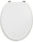 H&S Diamante Toilet Seat - White - 18 Inch X 14.5 Inch X 2.5 Inch