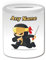 Ninjutsu Spardose mit Kampfkunst-Motiv, personalisierbar, Weiß – jeder Name/Nachricht auf Ihrem einzigartigen – Sparschwein – Kung Fu Japan Ninjitsu Ninja