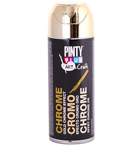Pintura spray efecto cromo PINTYPLUS ART & CRAFT520cc oro C151 400 ml (Paquete de 1)
