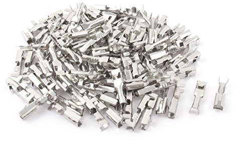 sourcing map 100Stück 2.8mm Metall Buchse Spade Crimp Terminal-elektrischen Draht Verbinder