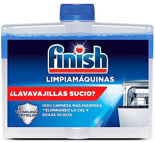 Finish Limpiamáquinas - Limpia lavavajillas contra el mal olor, la cal y la grasa del lavaplatos, limpiador lavavajillas