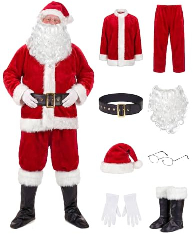 DEGUISE TOI Hochwertiges Weihnachtsmannkostüm - Rot