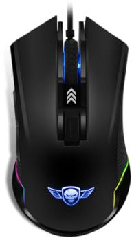 Spirit Of Gamer ELITE-M20: Souris Gaming/Résolution Max 4000 DPI/Rétro-éclairage RGB Via Logiciel/ 8 Boutons programmables/Coloris Black