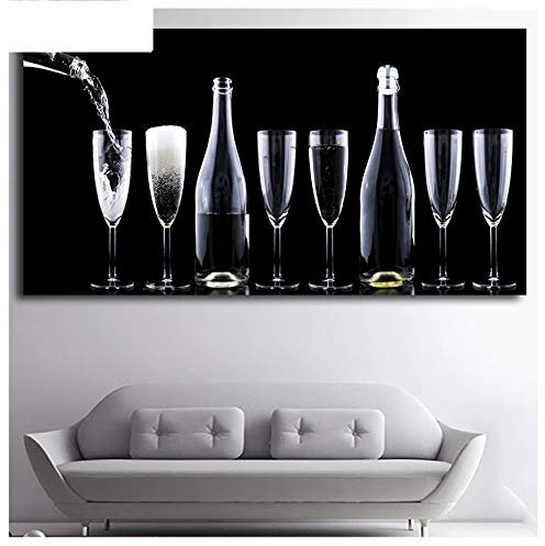 DIY Diamond Painting Kits Full Drill Verre De Champagne Vin Rouge 5D Complet Diamant Grande Point De Croix Broderie Strass Diamond Painting décoration d'intérieur Cadeau Forage Carré 30x90cm H10635