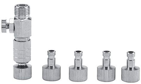 Airbrush Disconnect Adapter, Air Compressor/Air Brush/Air Horse Quick Release Coupling Connecter Set with 4pcs 1/8in Male/Female Fittings Head for Connecting the Airbrush