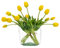 DUYONE 15pcs künstliche Tulpen Blumen, Real Touch Latex Bouquet, gefälschte Tulpen für Büro Hochzeit Party Home Küche Garten Dekoration(Gelb, 15 Stück)