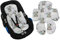 GaGaDumi Sitzverkleinerer aus Baumwolle – Universell für alle Babyschalen, Autositze, Kinderwagen und Hochstühle - hypoallergen (W5)