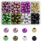 NBEADS ca. 216 Stück Acryl Europäische Perlen, 8 Farben 6mm Große Loch Runde Charm Perlen Matte Spray Painted Lose Spacer Perlen Für DIY Armbänder Schmuckherstellung