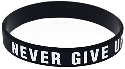 lijun Motivierende Silikon Armband nie aufgeben Schriftzug inspirierende Armband