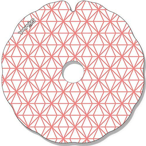 Flasque: Protège-Rayons Fauteuil Roulant (Paire) pour Main Courante de 51,51 à 52,50 cm de Diam. Extérieur, Fixation Plate - Diamand rouge